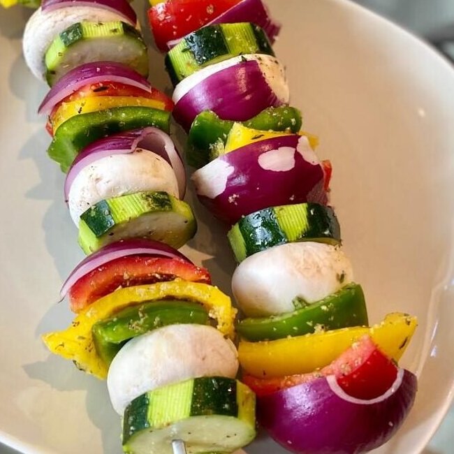 Brochettes de légumes au barbecue